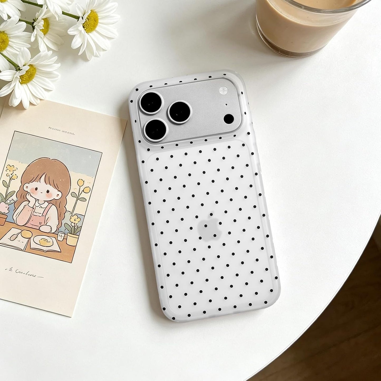 Compatible with iPhone 13/iPhone 14 Case with Cute Fashion Polka Dot Aesthetics Design Simple Cases for Soft TPU Slim Protection Cover-Lemon-Yellow - Colors B