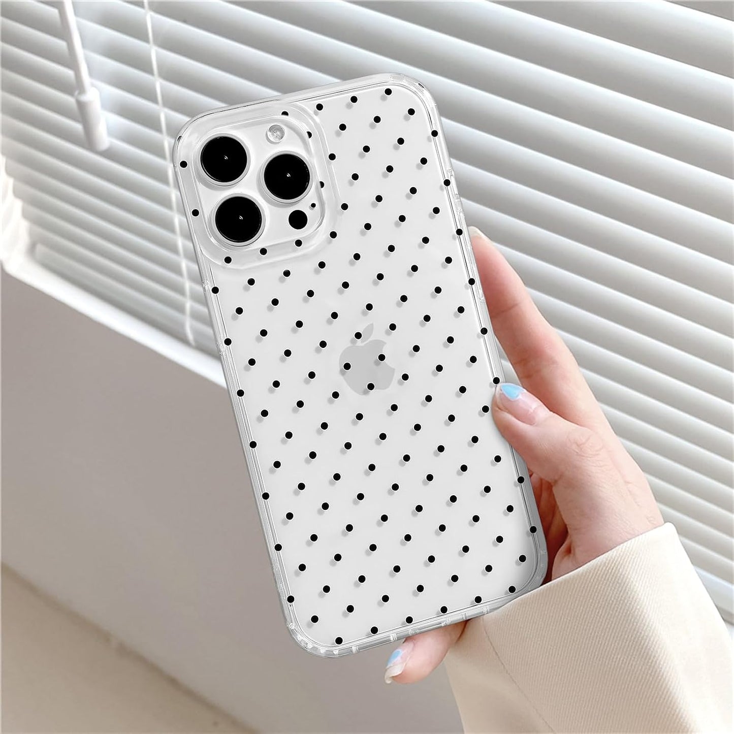 Compatible with iPhone 13/iPhone 14 Case with Cute Fashion Polka Dot Aesthetics Design Simple Cases for Soft TPU Slim Protection Cover-Lemon-Yellow - Colors B