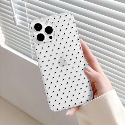 Compatible with iPhone 13/iPhone 14 Case with Cute Fashion Polka Dot Aesthetics Design Simple Cases for Soft TPU Slim Protection Cover-Lemon-Yellow - Colors B