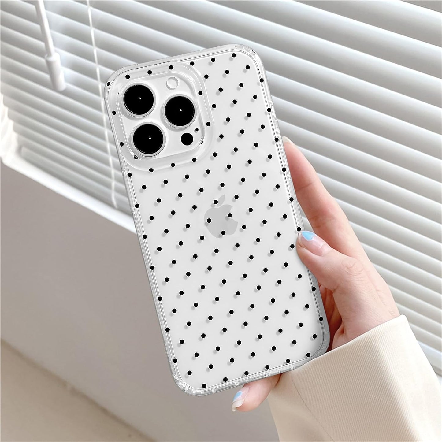 Compatible with iPhone 13/iPhone 14 Case with Cute Fashion Polka Dot Aesthetics Design Simple Cases for Soft TPU Slim Protection Cover-Lemon-Yellow - Colors B