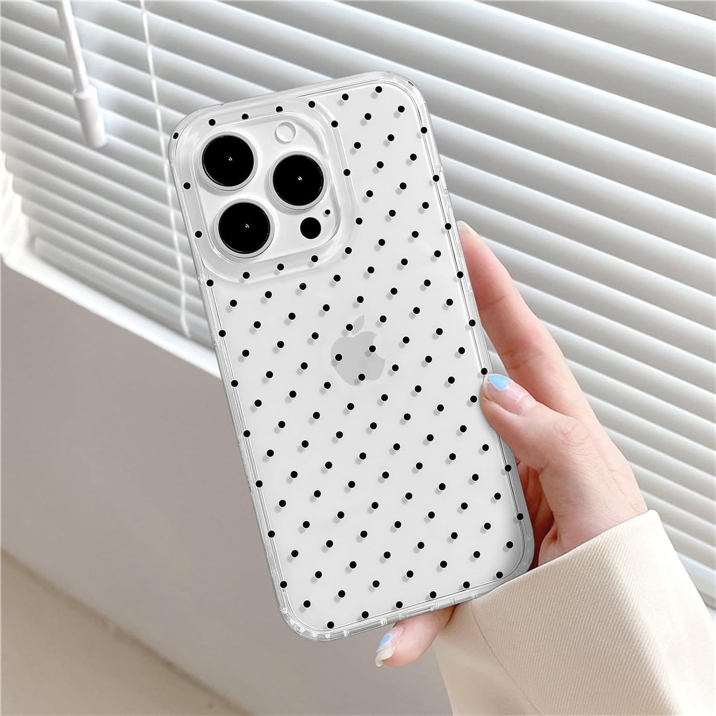 Compatible with iPhone 13/iPhone 14 Case with Cute Fashion Polka Dot Aesthetics Design Simple Cases for Soft TPU Slim Protection Cover-Lemon-Yellow - Colors B
