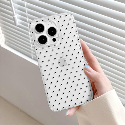 Compatible with iPhone 13/iPhone 14 Case with Cute Fashion Polka Dot Aesthetics Design Simple Cases for Soft TPU Slim Protection Cover-Lemon-Yellow - Colors B