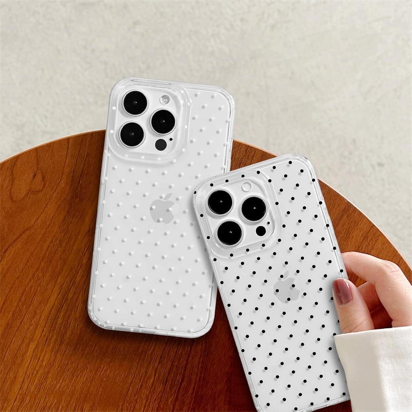 Compatible with iPhone 13/iPhone 14 Case with Cute Fashion Polka Dot Aesthetics Design Simple Cases for Soft TPU Slim Protection Cover-Lemon-Yellow - Colors B