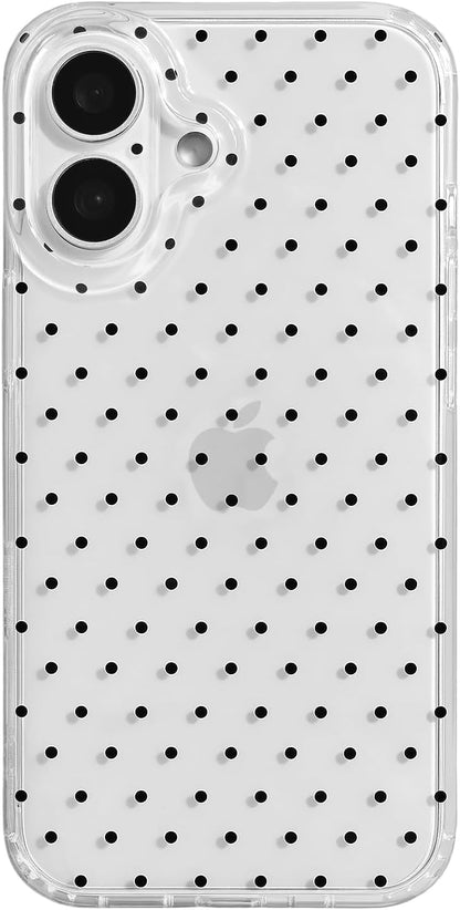 Compatible with iPhone 13/iPhone 14 Case with Cute Fashion Polka Dot Aesthetics Design Simple Cases for Soft TPU Slim Protection Cover-Lemon-Yellow - Colors B