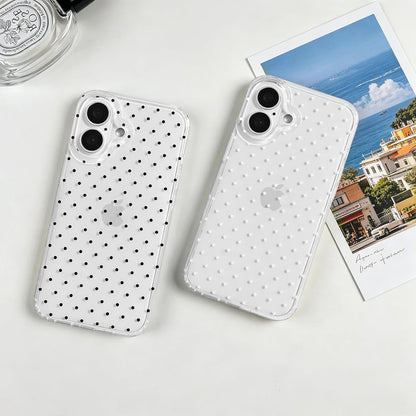 Compatible with iPhone 13/iPhone 14 Case with Cute Fashion Polka Dot Aesthetics Design Simple Cases for Soft TPU Slim Protection Cover-Lemon-Yellow - Colors B