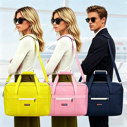 Gym Bag for Women Men, Water-Resistant Duffle Bag for Travel Sports, Lightweight Carry On Bag with Handles and Detachable Shoulder Strap (Yellow)