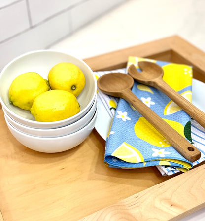 Kitchen Towel, Lemon Fresh | Tea Towel, Double Sided Design, Quick Dry Waffle Weave Microfiber, Highly Absorbent