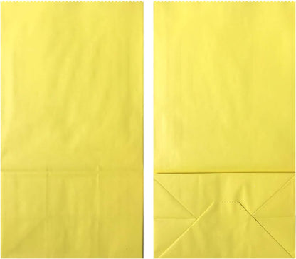 Medium Party Favor Paper Bags for Party Celebration Treated Paper Bags 5.10X3.10X9.4 inches(24 CT)… (Yellow)