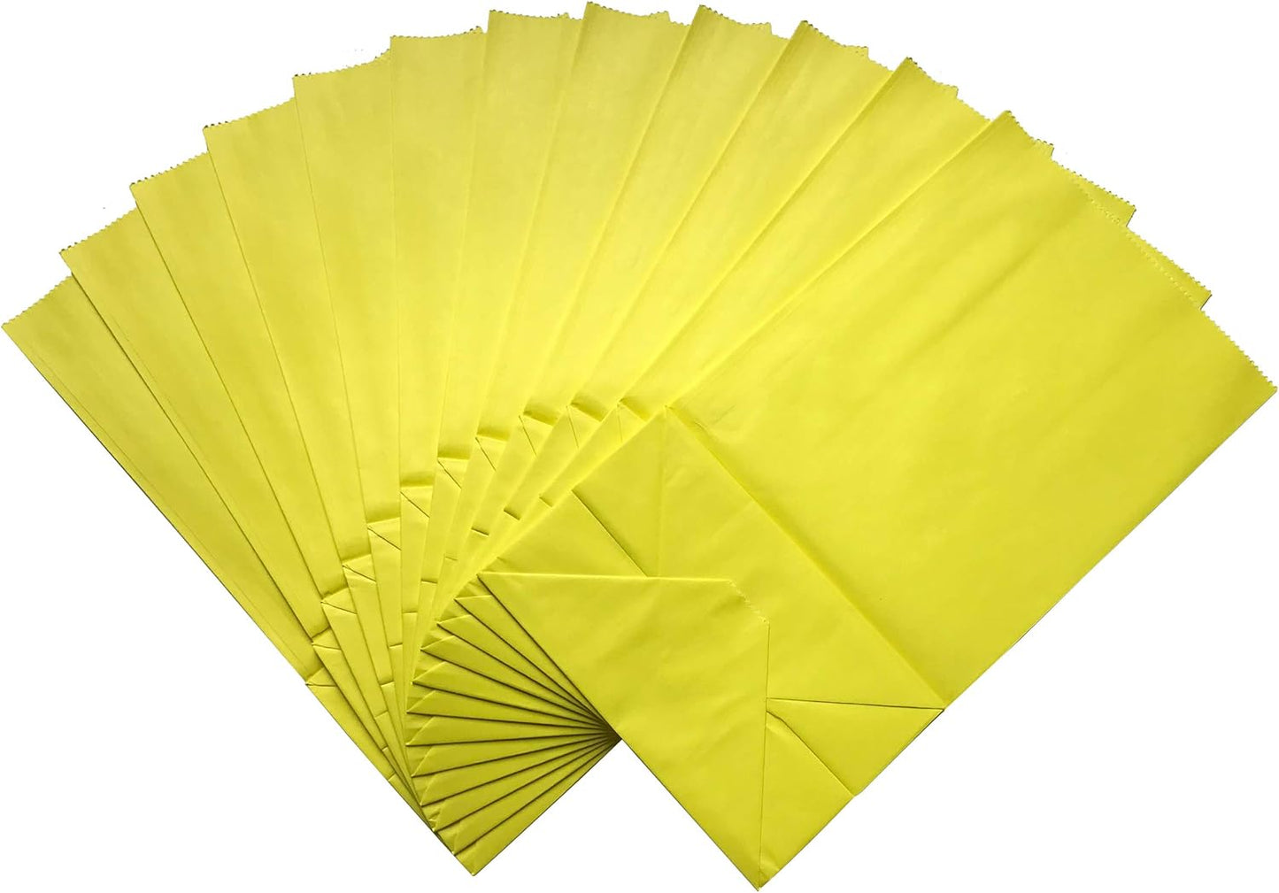Medium Party Favor Paper Bags for Party Celebration Treated Paper Bags 5.10X3.10X9.4 inches(24 CT)… (Yellow)