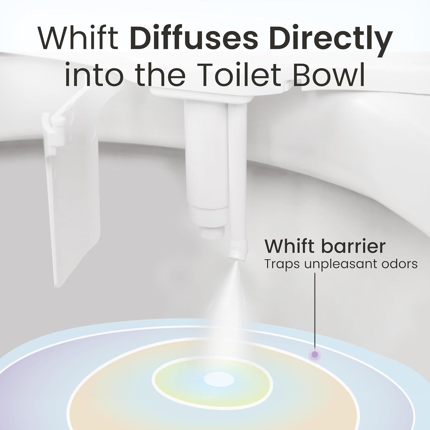 Whift 120 Bidet With Built-In Deodorizing Spray, Non-Electric Cold Water Bidet Attachment For Toilet Seat, Lemon Spray Included, Easy Slide-In Install, Rear Wash (Chrome)