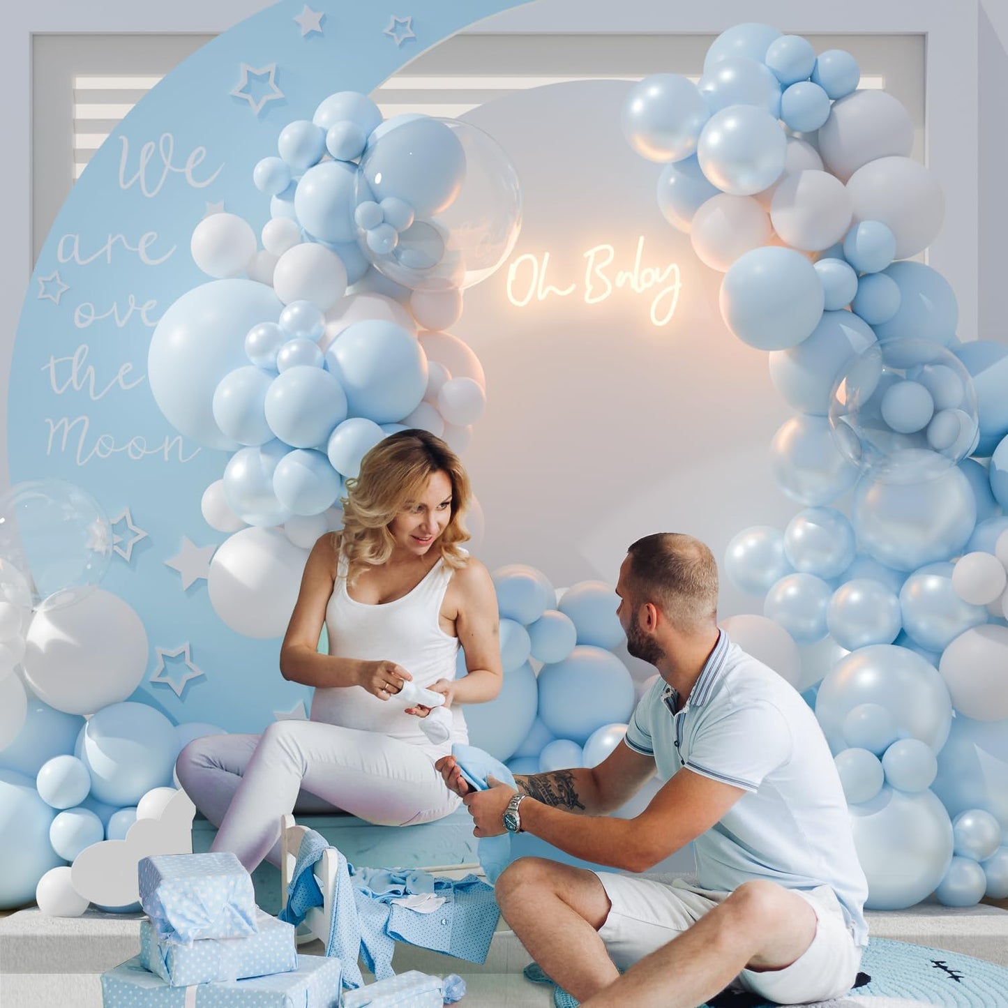 Yellow Balloon Arch Kit for Baby Shower Bridal Shower Decorations | 108Pcs Double Stuffed Pearl Yellow Pastel Yellow White Clear Balloons, Wedding Engagement Birthday Party Decorations
