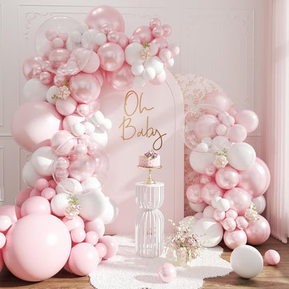 Yellow Balloon Arch Kit for Baby Shower Bridal Shower Decorations | 108Pcs Double Stuffed Pearl Yellow Pastel Yellow White Clear Balloons, Wedding Engagement Birthday Party Decorations