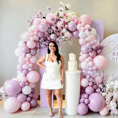 Yellow Balloon Arch Kit for Baby Shower Bridal Shower Decorations | 108Pcs Double Stuffed Pearl Yellow Pastel Yellow White Clear Balloons, Wedding Engagement Birthday Party Decorations