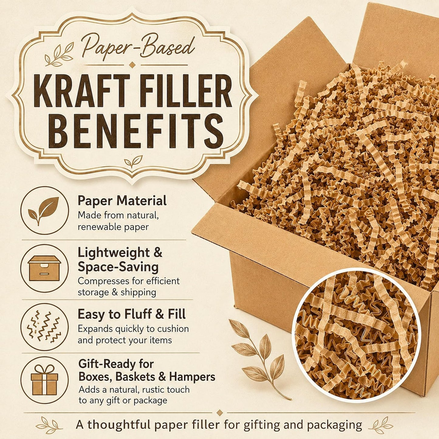 Light Yellow Crinkle Paper Filler 1 LB, Recyclable Crinkle Cut Paper Shred for Easter Baskets, Spring Gift Boxes, Baby Shower Favors, Party Supplies, DIY Crafts and Gift Packaging