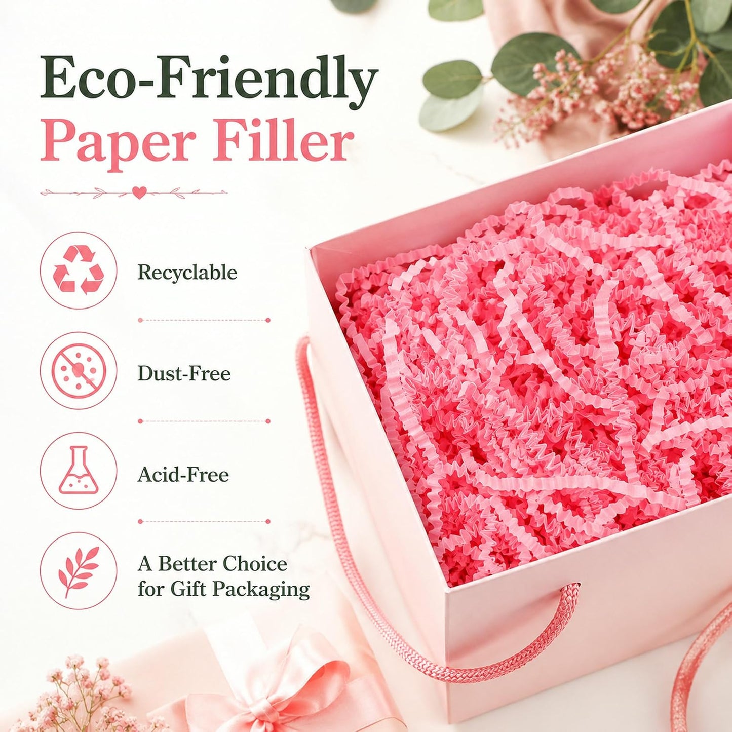 Light Yellow Crinkle Paper Filler 1 LB, Recyclable Crinkle Cut Paper Shred for Easter Baskets, Spring Gift Boxes, Baby Shower Favors, Party Supplies, DIY Crafts and Gift Packaging