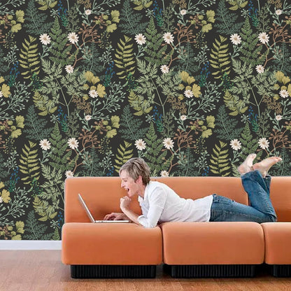 Lemon Peel and Stick Wallpaper Wall Art Decor Modern Flower Fruit Removable Wallpaper for Bedroom Adhesive Shelf Drawer Liner, 17.7 x 118 inch