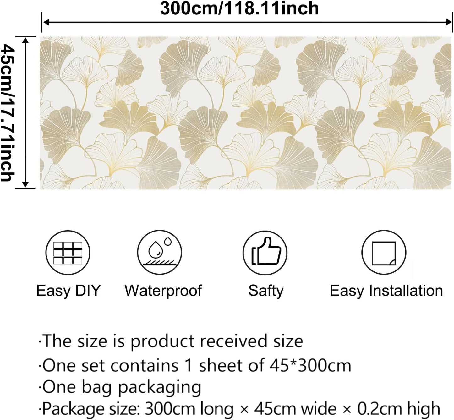 Lemon Peel and Stick Wallpaper Wall Art Decor Modern Flower Fruit Removable Wallpaper for Bedroom Adhesive Shelf Drawer Liner, 17.7 x 118 inch