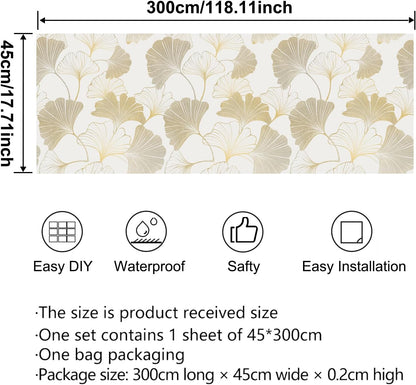 Lemon Peel and Stick Wallpaper Wall Art Decor Modern Flower Fruit Removable Wallpaper for Bedroom Adhesive Shelf Drawer Liner, 17.7 x 118 inch