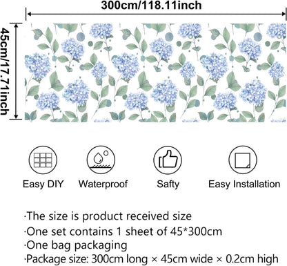 Lemon Peel and Stick Wallpaper Wall Art Decor Modern Flower Fruit Removable Wallpaper for Bedroom Adhesive Shelf Drawer Liner, 17.7 x 118 inch