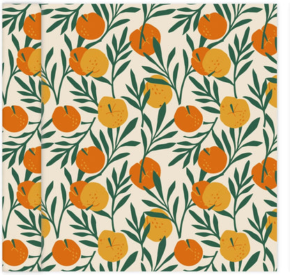 Lemon Peel and Stick Wallpaper Wall Art Decor Modern Flower Fruit Removable Wallpaper for Bedroom Adhesive Shelf Drawer Liner, 17.7 x 118 inch