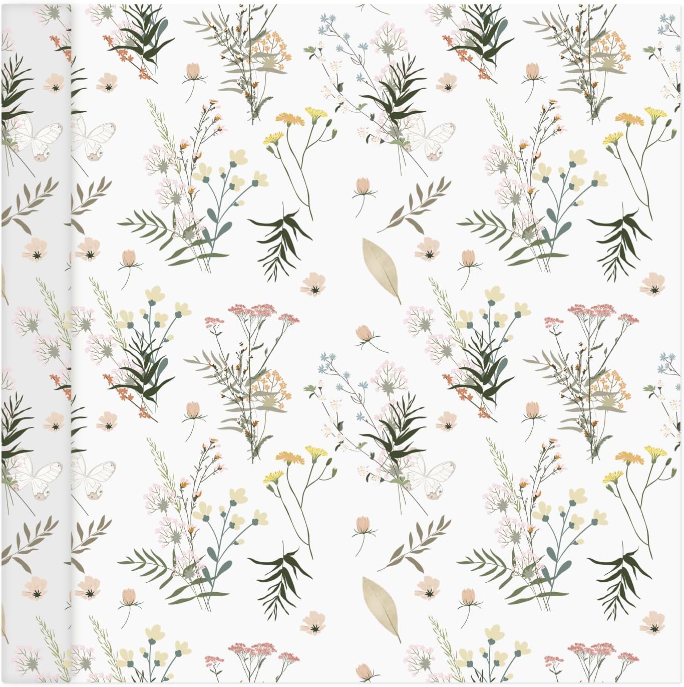 Lemon Peel and Stick Wallpaper Wall Art Decor Modern Flower Fruit Removable Wallpaper for Bedroom Adhesive Shelf Drawer Liner, 17.7 x 118 inch