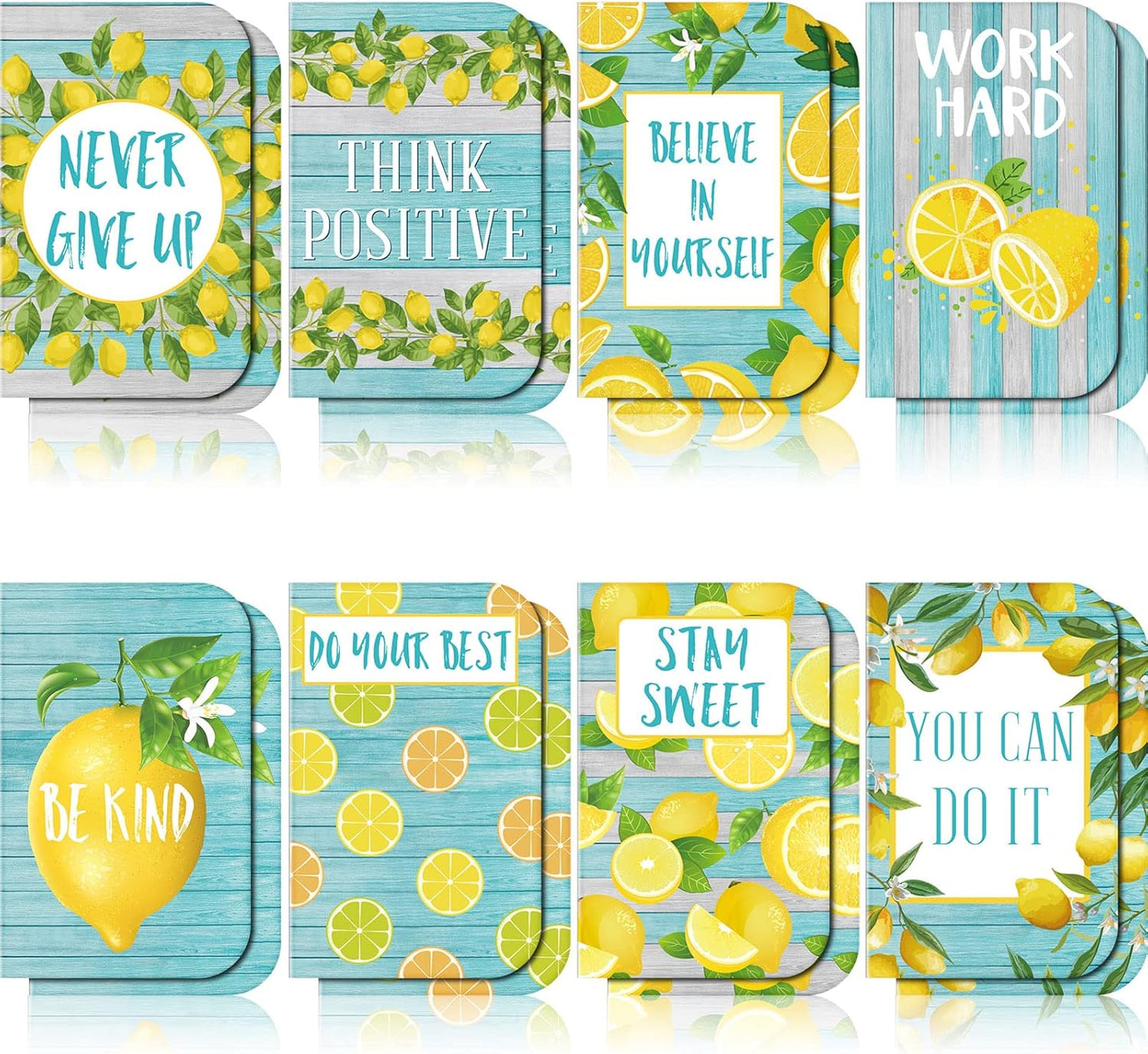 16 Pcs Mini Lemon Notebook Lemon Theme Party Favor Gifts for Women 3.2 x 5 Inches Small Pocket Notepads Summer Tropical Fruit Stationery for Office School Classroom Supplies