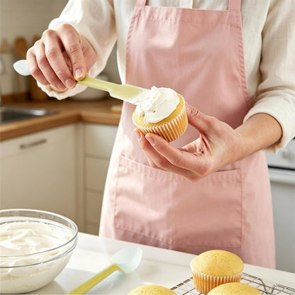 Jar Scraper Set of 3, Long Handle Silicone Spatula Spoon for Deep Jars | Three Sizes for Different Jars, Dual-Ended Design, Measuring Marks, Jam & Jelly Spreading