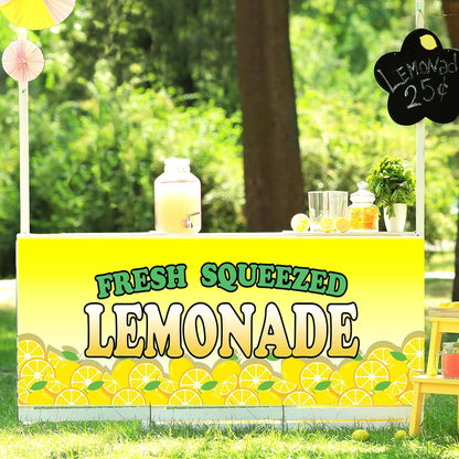 70" x 30" Lemonade Stand Supplies Tablecloth Lemon Table Cover for Kids Lemon Party Supplies Summer Beach Picnic Birthday Party Decorations