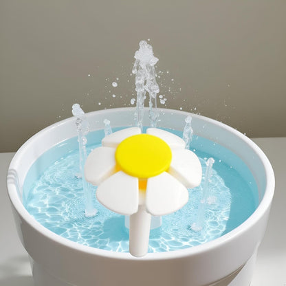 Pet Water Yellow Fountain Flower Nozzle Replacement, Automatic Cat Water Dispenser Accessory, for Cat Fountain Automatic Drinking Water Dispenser Fountain Attachment