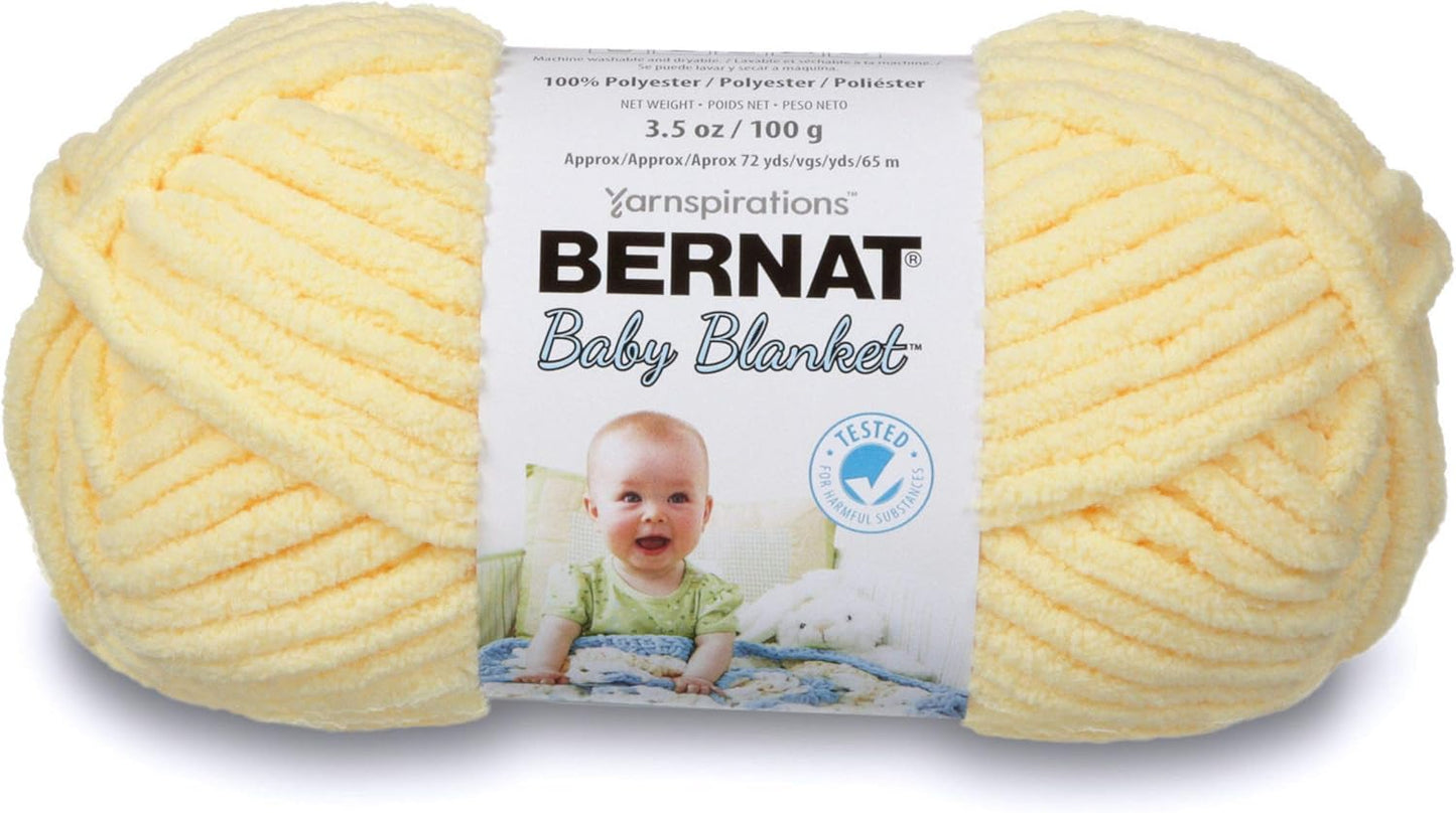 Baby Blanket Yarn, 3.5 oz, Gauge 6 Super Bulky, Baby Yellow