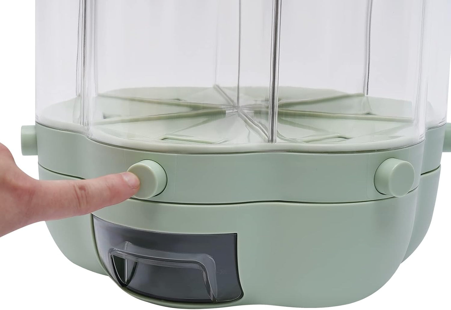17.63 lb Rice and Grain Storage Container,360° Rotating Food Dispenser Measuring Cylinder with Lid Moisture Resistant Household,Airtight Storage of Yellow Rice Black Rice