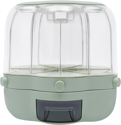 17.63 lb Rice and Grain Storage Container,360° Rotating Food Dispenser Measuring Cylinder with Lid Moisture Resistant Household,Airtight Storage of Yellow Rice Black Rice