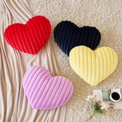 Heart Pillow, Heart Shaped Pillow with Soft Plush for Couch Bed, Decorative Throw Pillows for Bedroom Livingroom, Cozy Heart Pillows Home Decor Pillow Cushion (Yellow, Mini 12.9" x 9.8")