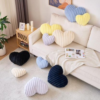Heart Pillow, Heart Shaped Pillow with Soft Plush for Couch Bed, Decorative Throw Pillows for Bedroom Livingroom, Cozy Heart Pillows Home Decor Pillow Cushion (Yellow, Mini 12.9" x 9.8")