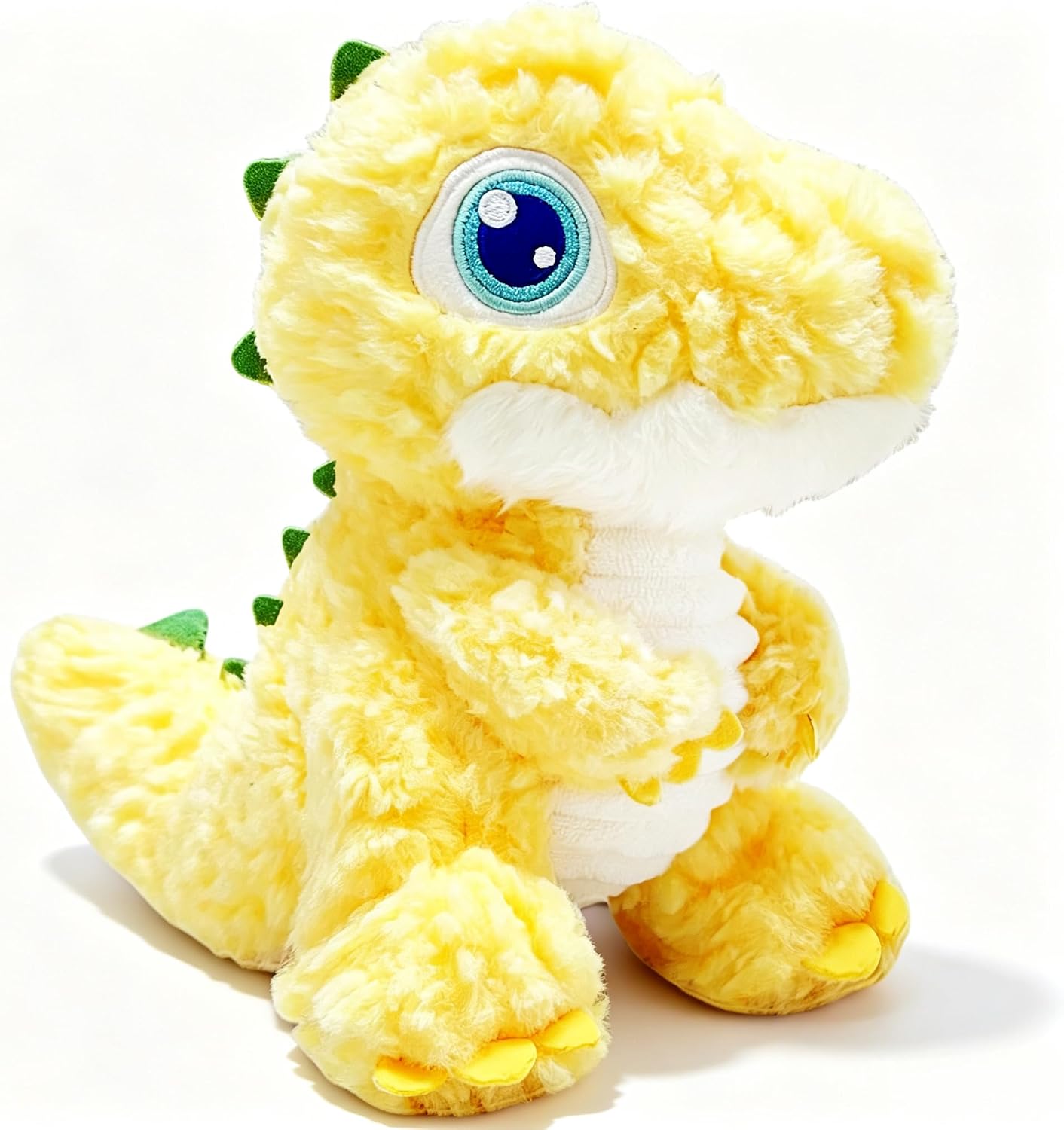 10" Dinosaur Stuffed Animal Plush Toys for Kids and Adults, Cute Alligator Stuffed Animal, Kawaii Dinosaur Plushies for Dino Themed Party Favors, Home Decor, Soft Yellow Crocodile Plush Toys