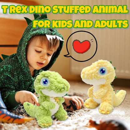 10" Dinosaur Stuffed Animal Plush Toys for Kids and Adults, Cute Alligator Stuffed Animal, Kawaii Dinosaur Plushies for Dino Themed Party Favors, Home Decor, Soft Yellow Crocodile Plush Toys