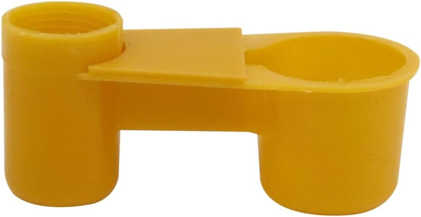 Automatic Bird Drinker Cups 12pcs Pigeon Water Bottle Feeder for Cage(Yellow) | No Mess, Keeps Water Clean, Flexible Installation,Cage Mounted, Easy to Refill, leak-proof,for Parakeets, cockatiels, budgies