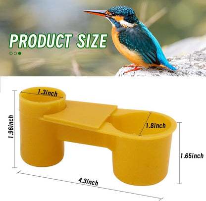 Automatic Bird Drinker Cups 12pcs Pigeon Water Bottle Feeder for Cage(Yellow) | No Mess, Keeps Water Clean, Flexible Installation,Cage Mounted, Easy to Refill, leak-proof,for Parakeets, cockatiels, budgies