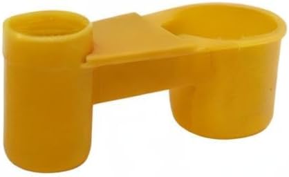 Automatic Bird Drinker Cups 12pcs Pigeon Water Bottle Feeder for Cage(Yellow) | No Mess, Keeps Water Clean, Flexible Installation,Cage Mounted, Easy to Refill, leak-proof,for Parakeets, cockatiels, budgies