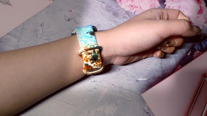 Sea Iwatch Bands Compatible With Apple Watch 38mm 40mm 41mm 42mm 44mm 45mm 49mm, Silicone Strap Replacement All Series