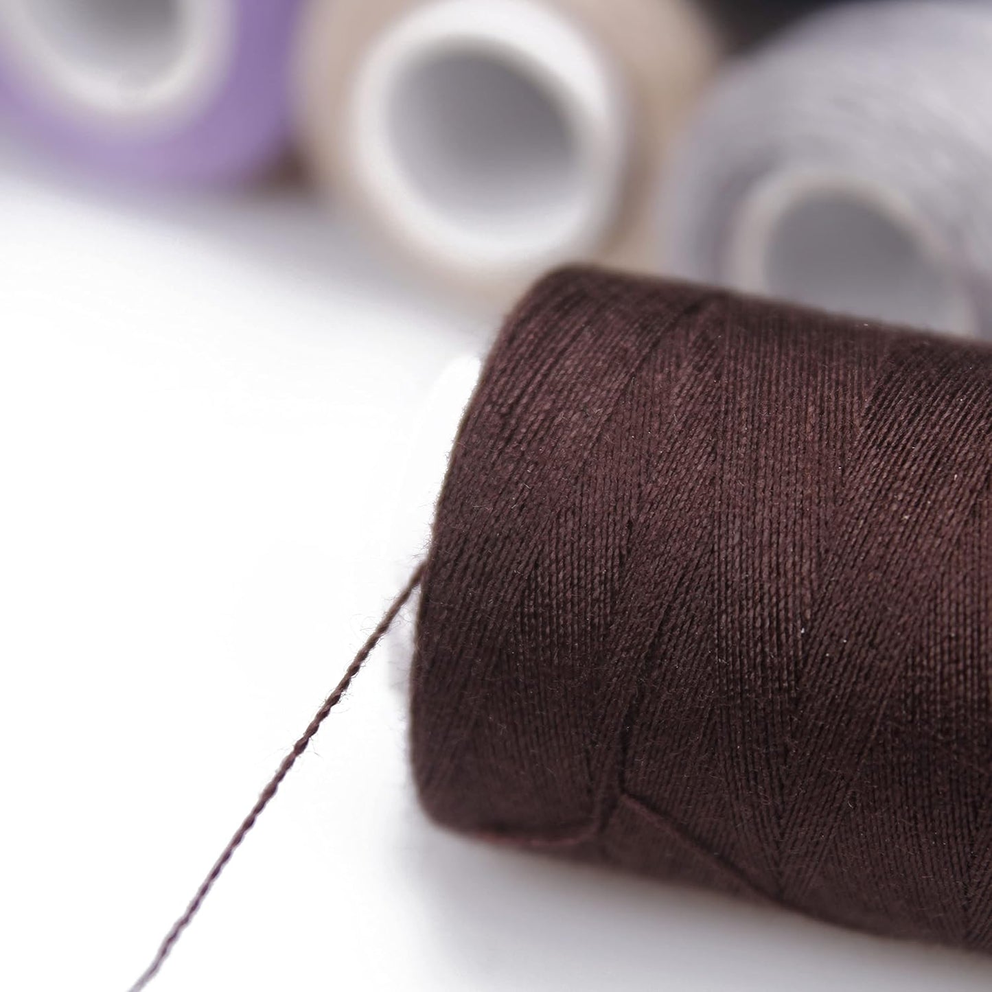 12 Color Set of Polyester All-Purpose Sewing Threads Prewound Bobbin Thread Plastic for Embroidery and Sewing Machine DIY Embroidery Thread Sewing Thread 382 Yards/350 m Each (12 Pieces)