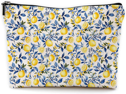 Mediterranean Amalfi Coast Italian Lemon Gifts Makeup Bag Pouch