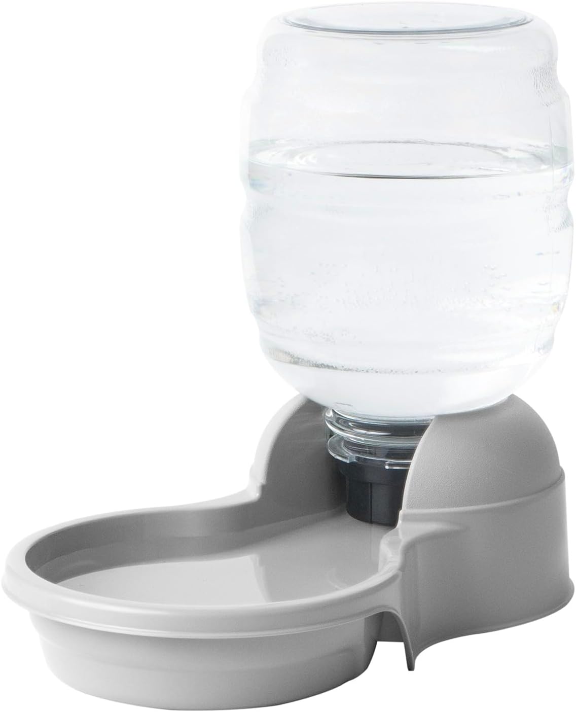 Aspen Pet Lebistro Water Dispenser for Cats and Dogs, 1 Gal Size | Gravity fed reservoir, reduces daily refills, USA made, wide basin, suits multiple pets sharing one feeding area each day
