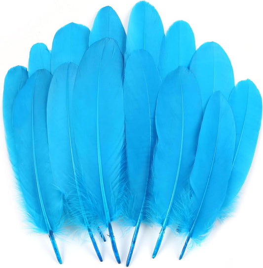 120pcs Yellow Goose Feathers Natural Bulk 6-8 inch 15-20cm for Crafts DIY Cosplay Wedding Party Halloween Decoration Goose Nagoire Feathers