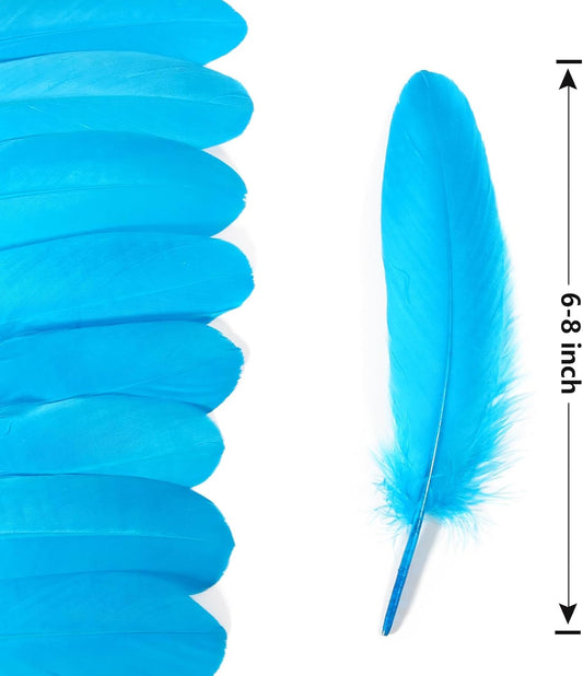 120pcs Yellow Goose Feathers Natural Bulk 6-8 inch 15-20cm for Crafts DIY Cosplay Wedding Party Halloween Decoration Goose Nagoire Feathers