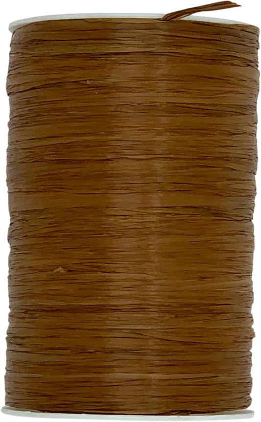Pearlized Rayon Raffia Ribbon, 37 Colors Available, 1/4 Inch x 100 Yards (300 Feet), for Crafts, Home Decorations, Gift Box Packing, Wedding Decorations, Florist Bouquet, Christmas (Yellow)
