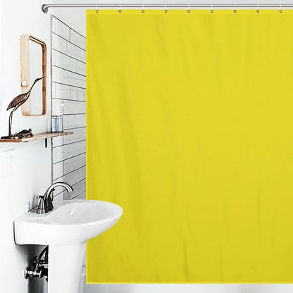 Shower Curtain Liner Set, Lemon Yellow Waterproof Washable Fabric Shower Curtain for Bathroom Bathtub Decor 72 x 72inch