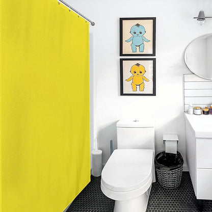 Shower Curtain Liner Set, Lemon Yellow Waterproof Washable Fabric Shower Curtain for Bathroom Bathtub Decor 72 x 72inch