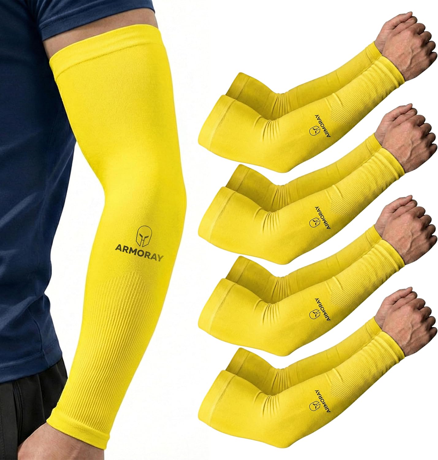 Arm Sleeves for Men and Women - UV Sun Protection Cooling Compression - Tattoo Cover Up Sleeve for Daily Wear & Work