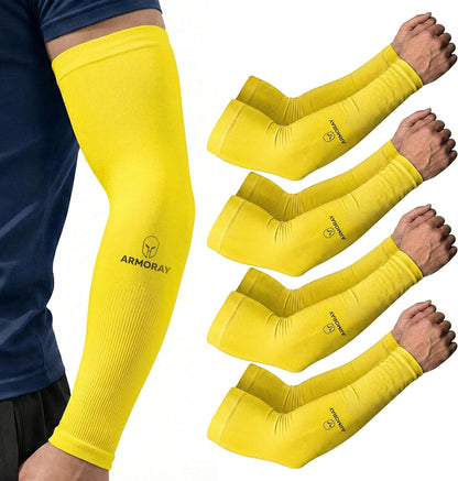Arm Sleeves for Men and Women - UV Sun Protection Cooling Compression - Tattoo Cover Up Sleeve for Daily Wear & Work